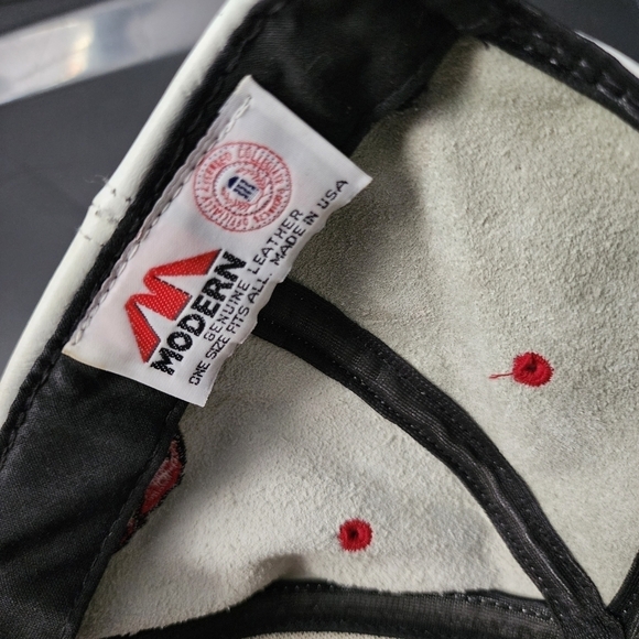 Modern Brand Arkansas Razorbacks Leather Snap-back Hat Cap OS One Size USA Made - Picture 12 of 12